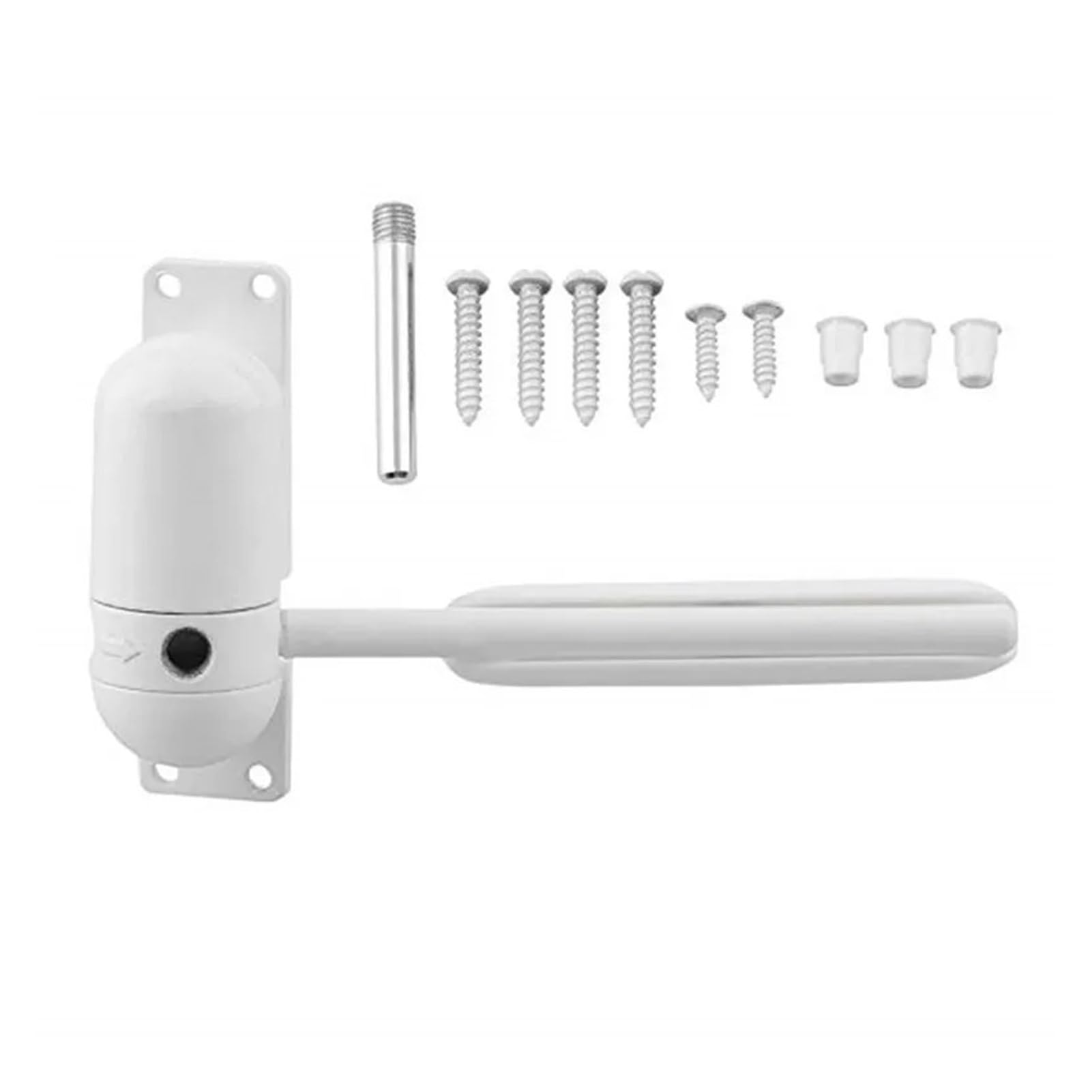 Forvexilla White Zinc Alloy Surface Mounted Spring Door Closer