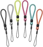 LNYMZD 6 Pcs Multi Colour Wrist Strap Lanyard - Small Finger Strap Reflective Hand Lanyard for Identification Badges and Supplies