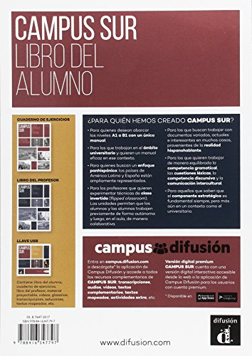 Campus Sur Libro Del Alumno A1 B1 Audio Descargable Paperback 