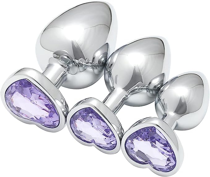 Décoration cœur acier inoxydable violet clair objet design intérieur