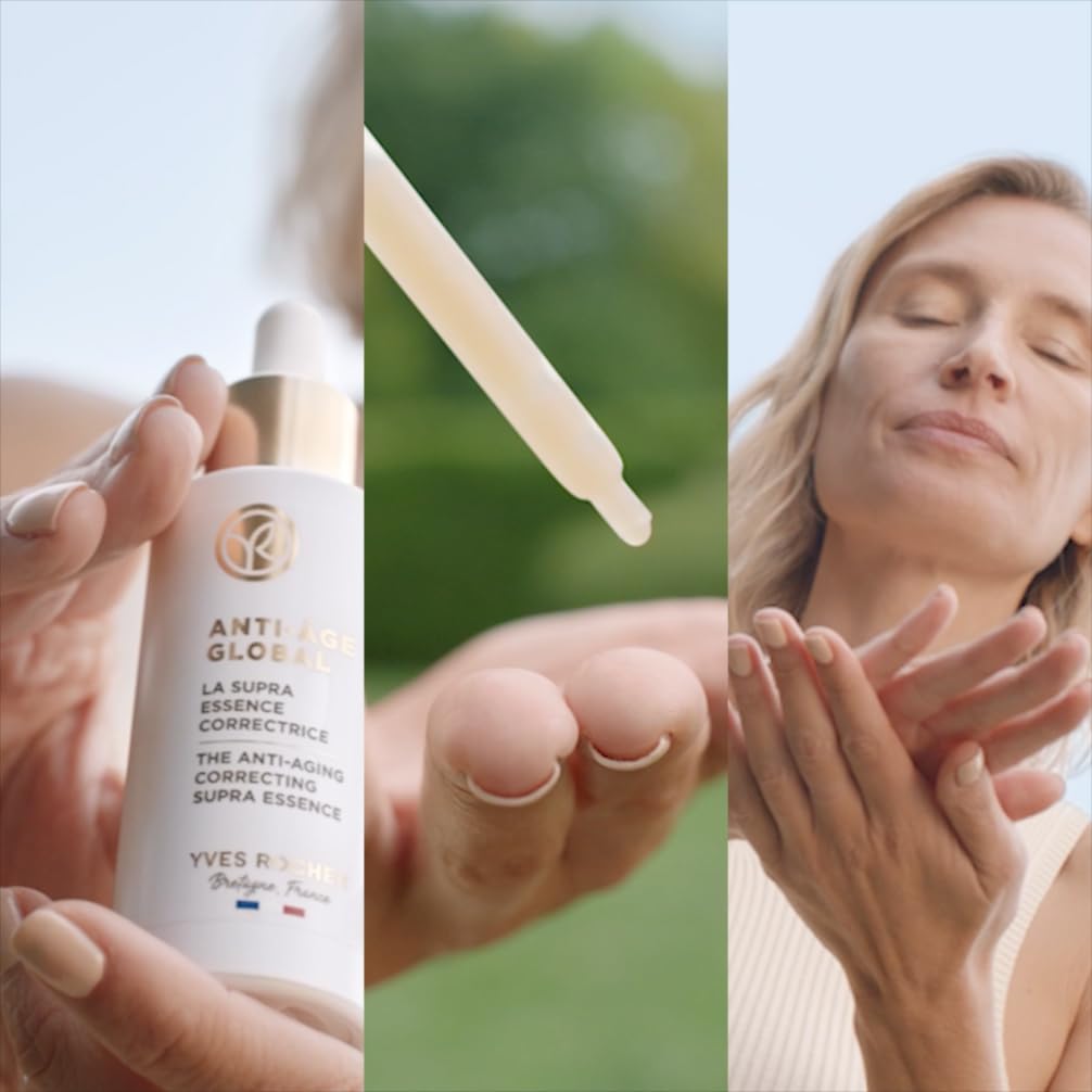 Yves Rocher ANTI-ÂGE GLOBAL - Sérum Esencia Suprema Multi-acción Anti-manchas - Anti-arrugas y Anti-envejecimiento - Ilumina tu piel con Nectar de Brotes Vegetales - 50ml