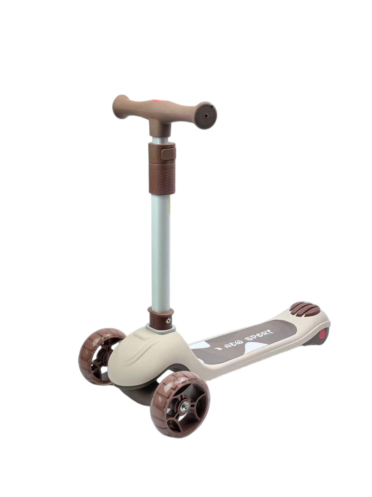 Adjustable Height Foldable Kick Scooter - 60.5cm Deck, Smooth-Rolling Wheels for Urban &amp; Leisure Use