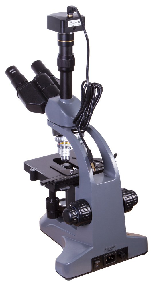Levenhuk D740T Microscopio Digital Trinocular de Laboratorio 40–2000x