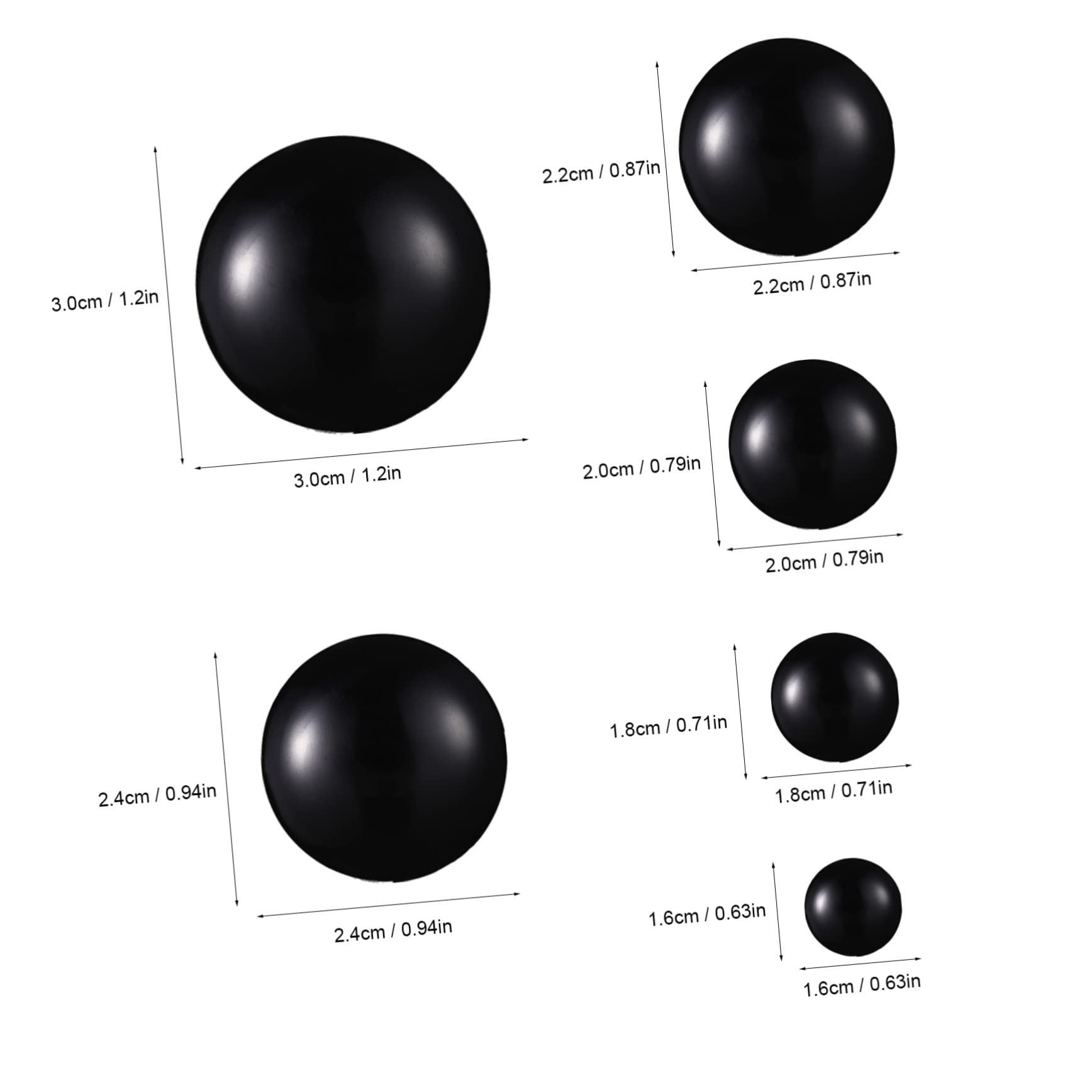 Operitacx Set of 180pcs Craft Doll Eyes Plastic Doll Eyes Threaded Rods Arts Crafts