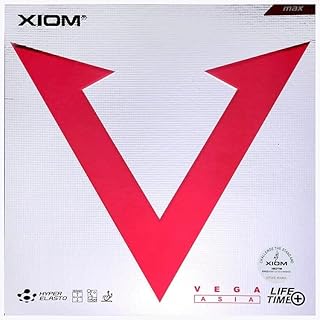 XIOM アジア 79-009 卓球ラバー 攻撃型 高弾性スポンジ 強回転 耐久性 プロ試合用 ドライブ・速攻向け (赤/黒) [並行輸入品]