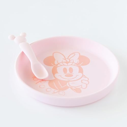 Miniatura 5 de Bumkins Disney - Juego de platos y cucharas para bebés y niños pequeños, plato de silicona para bebés y niños, destete LED, suministros de