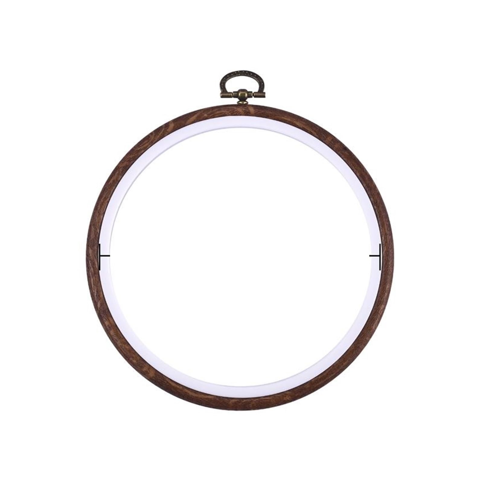 CHUDOU Mini Embroidery Hoop Set Sewing Tool Round Oval Wooden Color Embroidery Hoops Frame Set Plastic Hoop Rings for DIY Cross Stitch Needle Craft(15.8cm)