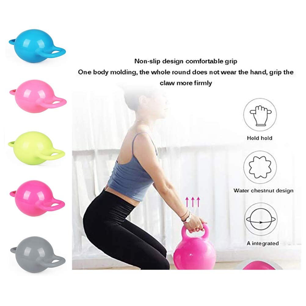 Kettlebells AGYH Tragbare Aufblasbare, Einstellbares Gewicht Für Die Wassereinspritzung 6-12 Pfund, Pilates Mit Zwei Griffen, Yoga-Trainingsgeräte (Color : Purple)