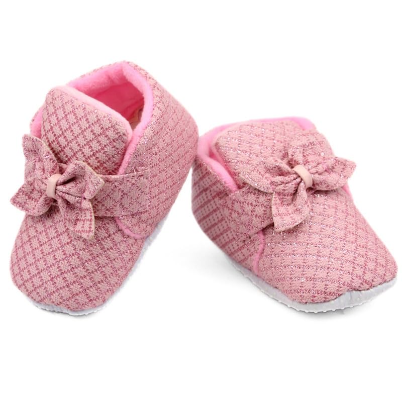 Neska Moda 6 To 12 Months Baby Girls Cotton Hook & Loop Shoes/Booties-BT2523 2 513pPgwSeiL