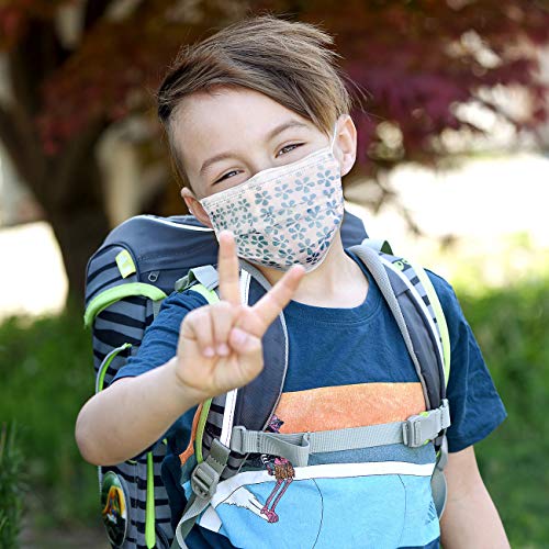 newgen medicals Einwegmasken Kinder: 20er-Set Kinder-Alltags-Masken mit Ohrschlaufen, gemustert (Einwegmasken für Kleine Gesichter, Kindermasken, angenehme) – Bild 5