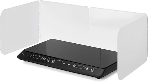 Navaris Protector contra salpicaduras para cocinar, protector de salpicaduras de 4 lados para encimera, protección contra salpicaduras para encimera