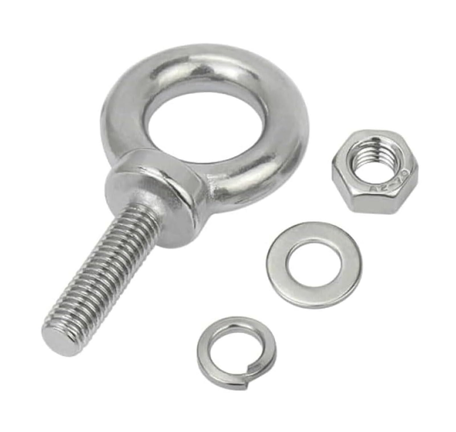 Pernos de ojo de acero inoxidable, 1 Uds., tuercas de ojo de elevación M14 a M30, juego de cáncamos de anillo de tornillo extendido de acero inoxidable 304 con tuercas(M30x38mm)