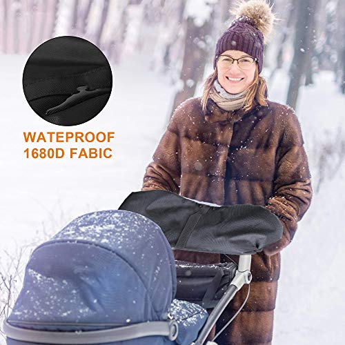 Eyscoco Kinderwagen Handwärmer,Handwärmer Handschuhe Handmuff für Kinderwagen Buggy Kinderwagenmuff mit Fleece Innenseite,Kinderwagen Handschuhe Atmungsaktiv Wasserfest Winddicht