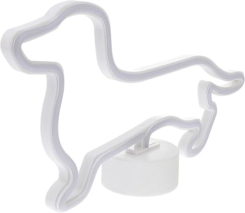 DOITOOL Letrero de neón para perro, lámpara de neón decorativa de noche para cachorro, lámpara de decoración de habitación de perro