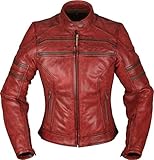 motorrad lederjacke rot Schulter + Ellbogen: SW Protektoren CE-zertifiziert nach EN 1621-1:2012 (Level 2)
