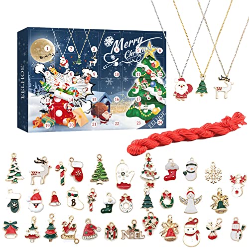 Calendrier de l'Avent 2022, Enfant Fille Bijoux Calendrier de Noël, Calendrier Compte à Rebours 24 jours Coffret Cadeau de Noël, Cadeau de Noel pour Filles Enfants Adolescents Femmes Cover