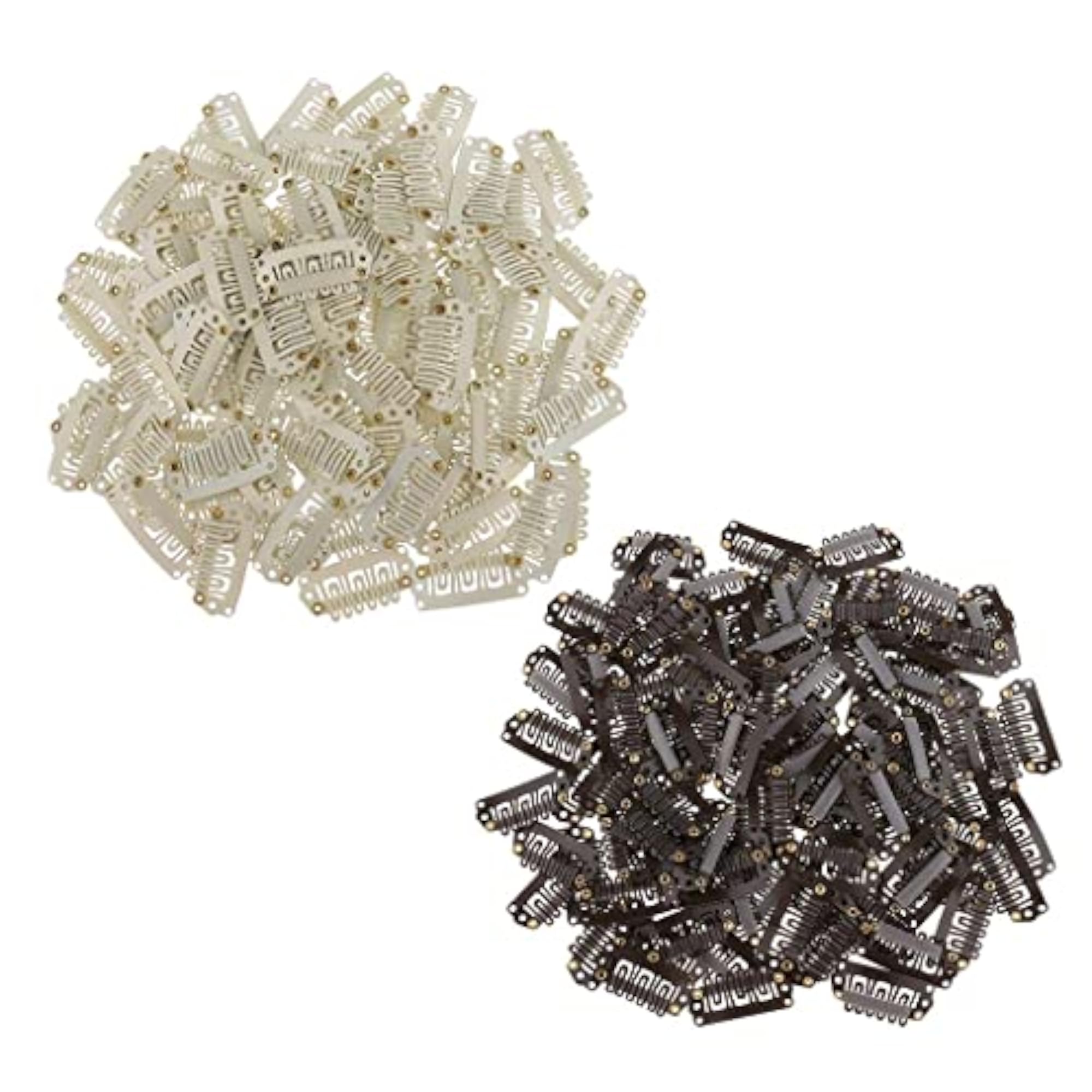 Metal Snap Clips for Hair Extensions, 200pcs Set