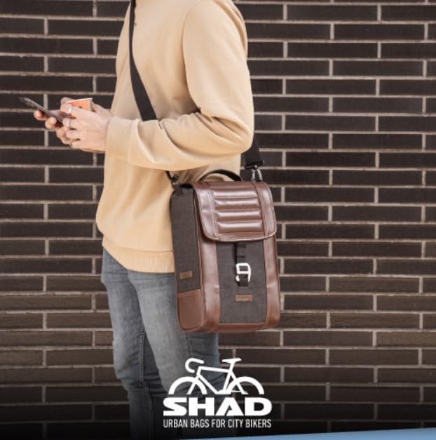 SHAD Bikes - Lenkertasche Fahrrad KLICKfix 8L - Retro Lenkertasche wasserdicht & kompakt - Fahrradlenkertasche für E-Bike -Fahrradtasche Lenker Damen & Herren