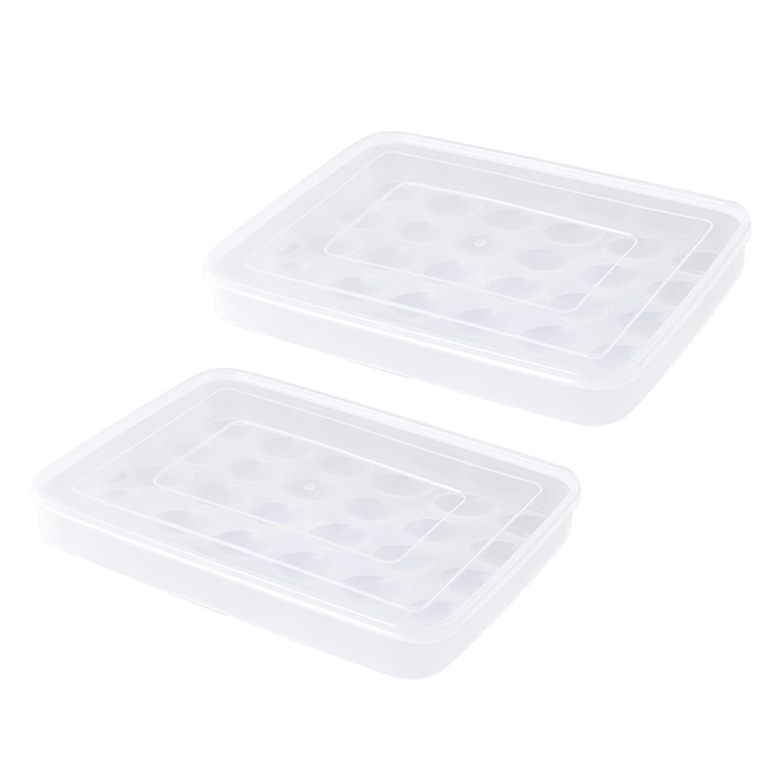 carotoe Space Efficient 30 Eggs Storage Solution Stackable Kitchen Organizing Tool for Countertop and Fridge Sturdy Construction Not Slip Eggs Tray