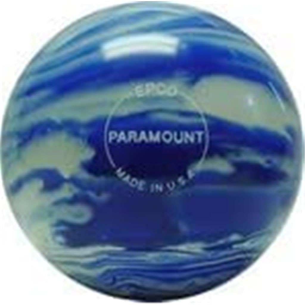Bowlerstore Products EPCO Candlepin Bowling Ball- Marbleized - Blue & White (4 1/2 inch- 2lbs. 6oz.) 1 Ball