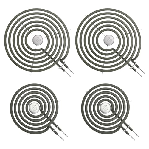 WB30M1 WB30M2 Electric Stove Burners Replacement, Perfectly Compatible with GE, Hotpoint, Kenmore, Includes 2 WB30M1 (6”) ＆ 2 WB30M2 (8”) Stove Burner Kit, UL Certification