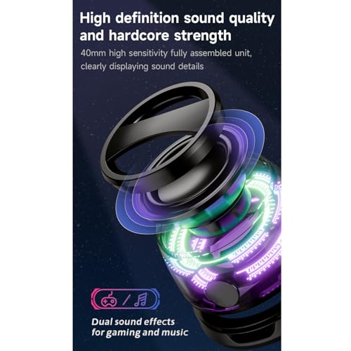 Image of G200 Magnetic Bluetooth Speaker,Multifunctional Portable Mini Speaker with Multi RGB Color Light Show-3D Surround Sound Effect,Christmas Birthday Gifts (Black)