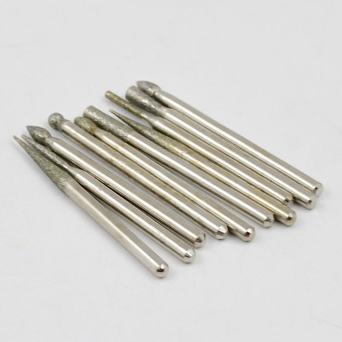 MeeTo Grinding Head, Mounted Points Grinding Bit Needle for Diamond Polishing Dremel Rotary Die Grinder, Hanging Mill, Stone, Rocks, Jewelry (Pack of 10 Pcs)-image-16
