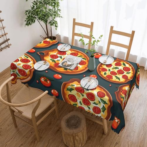 Nappe imprimée pizza et nappe d'extérieur lavable rectangulaire - 2