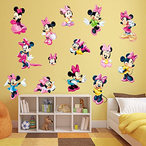 Minnie Wall Sticker Children's Cartoon Bedroom Background Wall Decoration Self-Adhesive Wall Sticker Pvc #TOP5