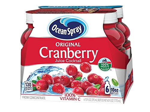 Ocean Spray Cranberry Cocktail Juice Drink, (Pack of 6) 10 Ounce, 60 Fl Oz