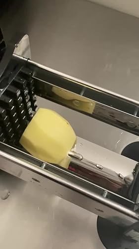 Professionele aardappelsnijder, met 12 mm en 9 mm messen, frietsnijder van roestvrij staal, groentesnijder, handmatige aardappelsnijder, antislip frietsnijder