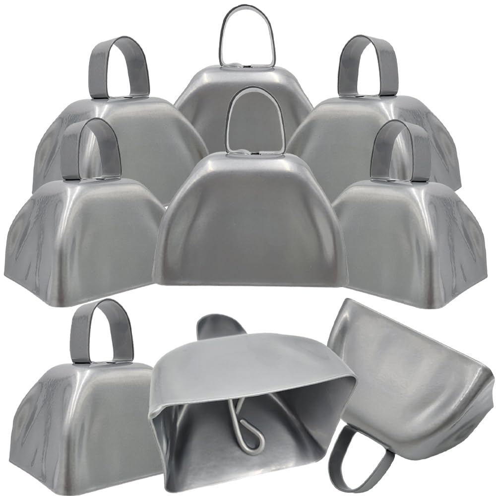 Dreidel Company Metal Cowbell Noisemaker Cheering Bell & Chime Percussion Musical Instruments Call Bell Alarm, New Years & Wedding, School Classroom,