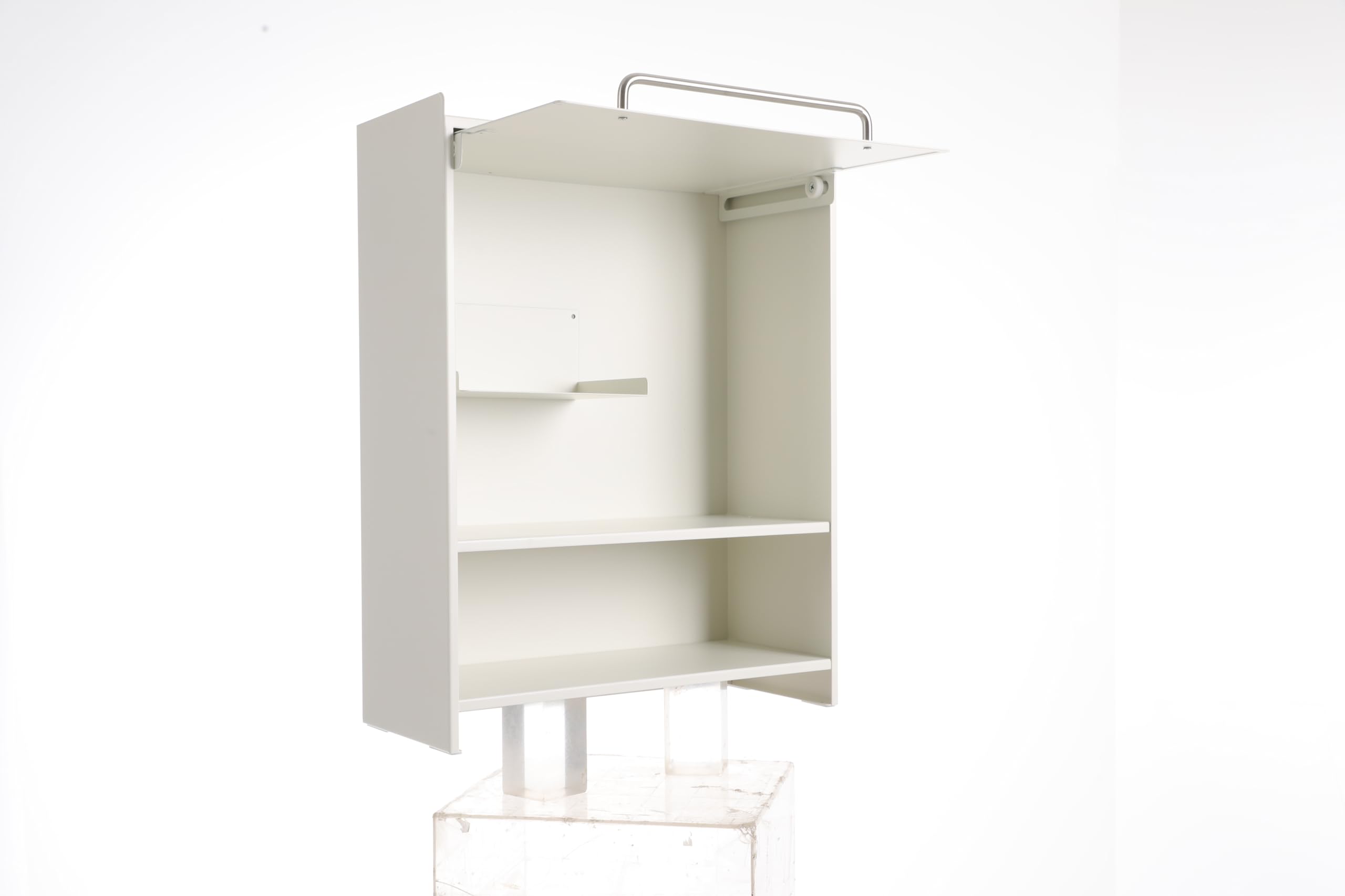 Étagère à épices en métal, organiseur de rangement, grande capacité, porte-bouteilles à épices pour la maison, étagère de niche pour cuisine et salle de bain (blanc, 37,5 x 16 x 49,5 cm)