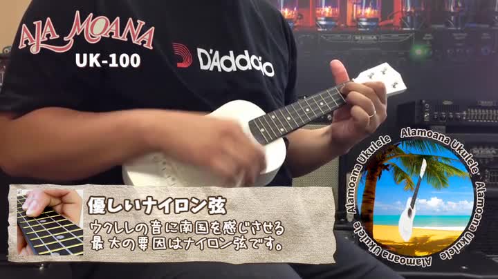 Amazon.co.jp: AlaMoana アラモアナ ウクレレ ホワイト UK-100/WH