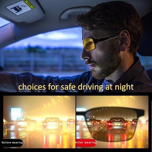 Mens Polarized Sunglasses for Driving, night driving glasses for men,spring Metal Frame3