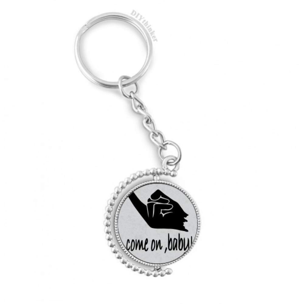 Keyholder personnalisé DIYthinker rotatif au design silhouette raffiné - 4