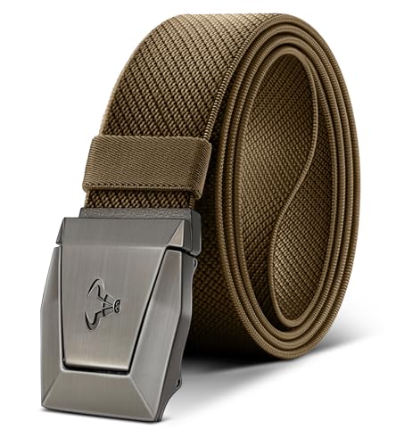 Image of BULLIANT Men Tractical Belt,Stretch Western Rigger Web Belt For Cowboy Military Heavy Duty Hiking Hunting 1.5 inch-Cut For Fit