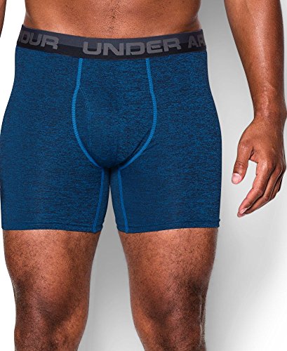 Under Armour Men's Original Series Printed Twist Boxerjock, Blue Jet (405)/Black, Small