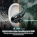 Active Noise Cancelling Wireless Earbuds Bluetooth Headphones 80H Playtime Ear Buds with Power Display Case Hi-Res Sound & Clear Calls Over Ear Hooks Earphones for Sports Running Gym Workout Black