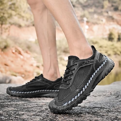 Stylish and Durable Handmade Men's Breathable Leather Loafers, Casual Dress Driving Boat Shoes for Men, Big Size and Comfortable3