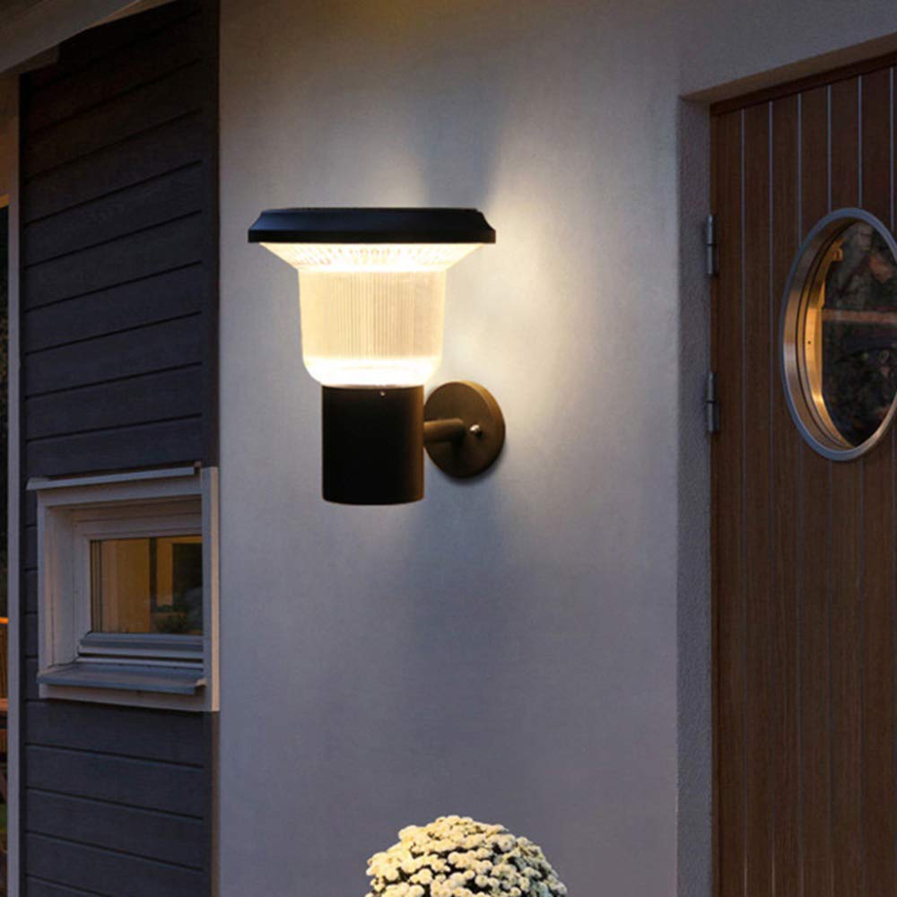 JminJC Solar Wall Light, Simple And Creative Modern Light Soft Outdoor Ip55 Waterproof Wall-Mounted Wall Lamp