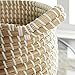 CosmoLiving by Cosmopolitan Seagrass Handmade Two Toned Storage Basket with Handles, Set of 3 13