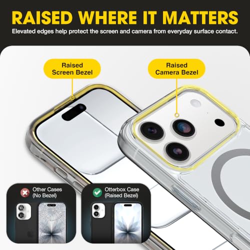 Image of OtterBox iPhone 17 Pro - Symmetry Series Slim MagSafe Case - Chantilly Lace | 3X Military Drop Protection - Slim Pocket-Friendly - Raised Edges - Anchor Points - Camera Control - Non-Retail Packaging