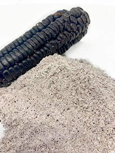 Heirloom Organic PURPLE CORN 16 oz (1 lb.) Powder Cornmeal Flour for Baking, Smoothies, Cornbread, Tortillas, USA Stone Ground Milled