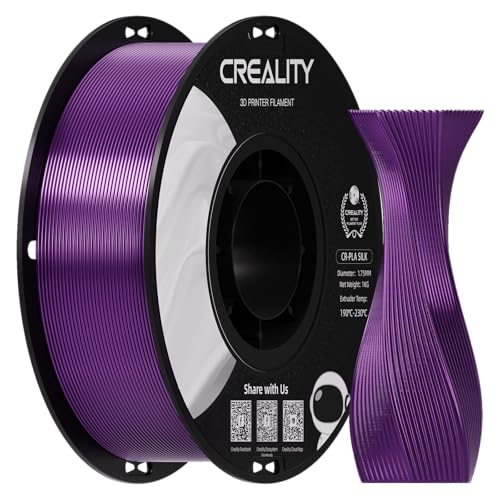 Image of Creality PLA Silk 3D Printing Filament, 3D Printer Filament 1.75 mm, Smooth Texture, High Toughness, 3D Printing Filament 1KG /2.2lb, for All Printers (Purple)
