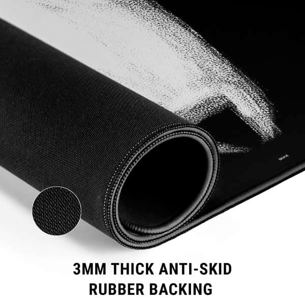 Skinit Extra Large Gaming Mouse Pad - Officially Licensed Venom Logo Design with Stitched Edges, Waterproof, Non-Slip Rubber Base, Desk Mat for Keyboard & Mouse, 35.75" x 15.4" inches