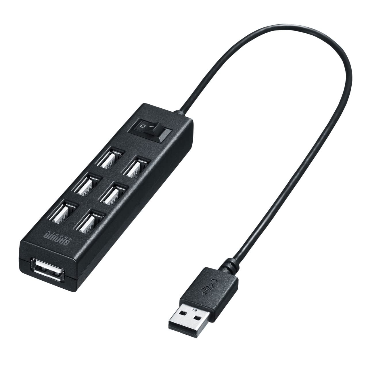 Amazon.co.jp: サンワサプライ USB2.0ハブ（7ポート・ブラック） USB
