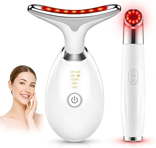 Appareil Anti Rides Visage & Cou EMS 7 LED + Masseur Oculaire In 