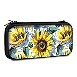 Carrying Case Compatible with Switch 2017 / Switch OLED 2021 Console Joy-Con with 10 Game Card Slots , Sunflower Oil Painting