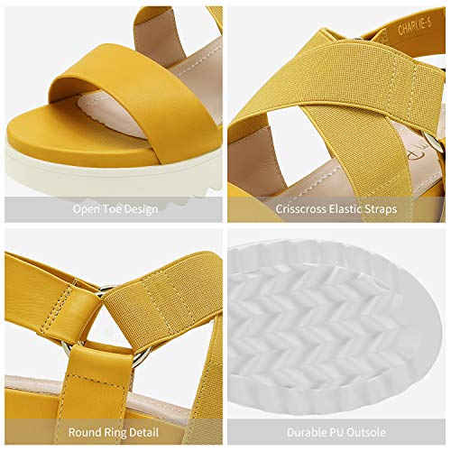 Image of DREAM PAIRS Women's Open Toe Ankle Strap Platform Wedge Sandals